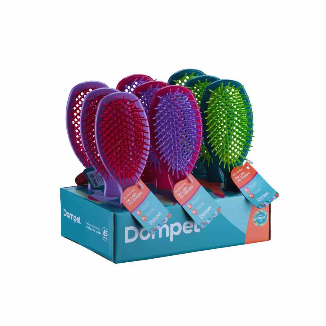 ESCOVA FAVO OVAL 4031 DISPLAY C/ 9UN CORES SORTIDAS DOMPEL