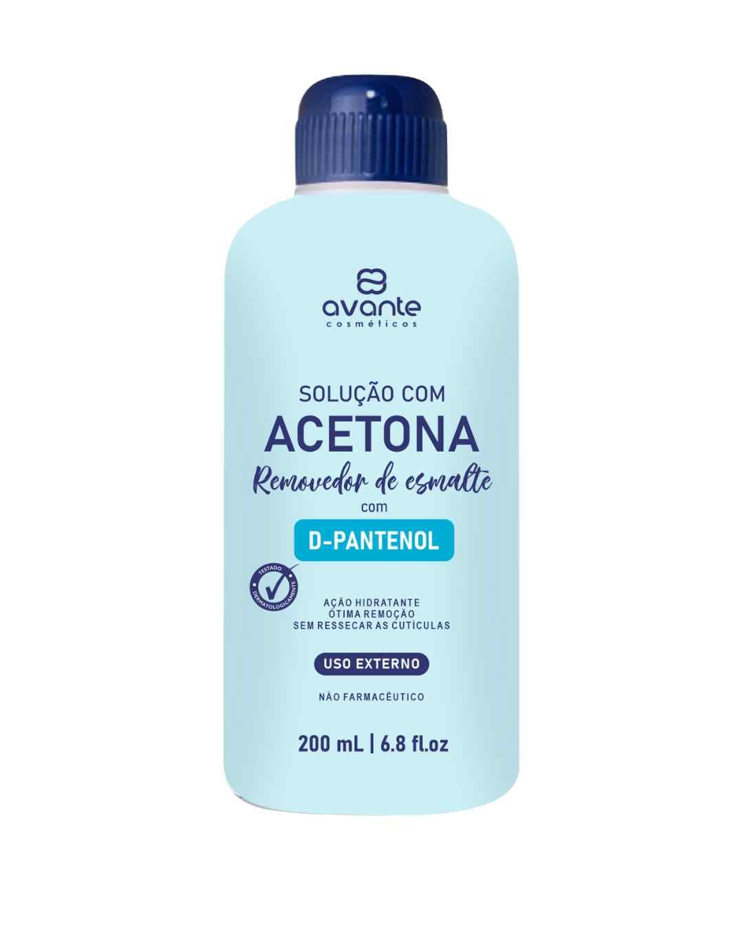 REMOVEDOR DE ESMALTE C/ ACETONA C/ D-PANTENOL 200ML AVANTE