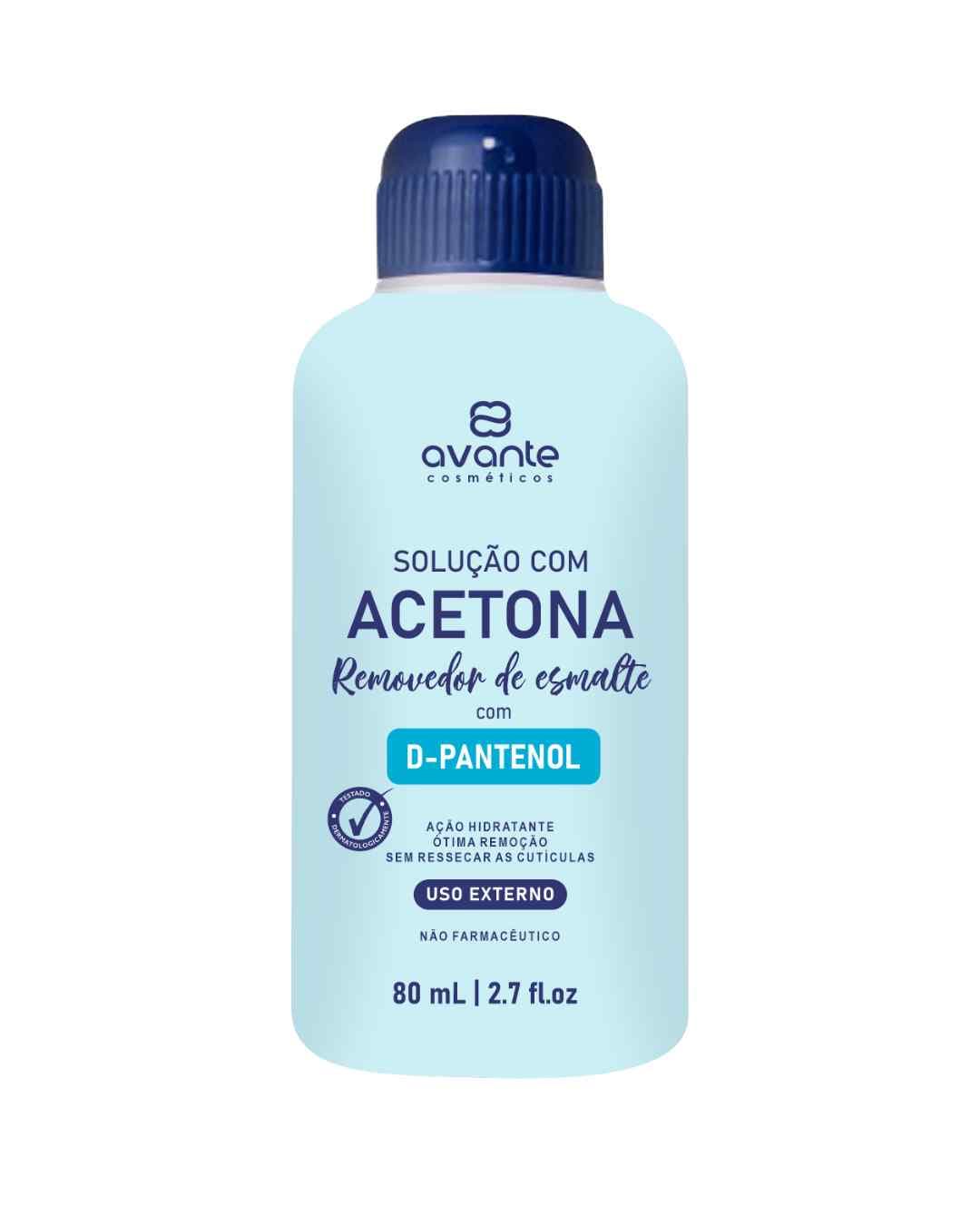 REMOVEDOR DE ESMALTE C/ ACETONA C/ D-PANTENOL 80ML AVANTE
