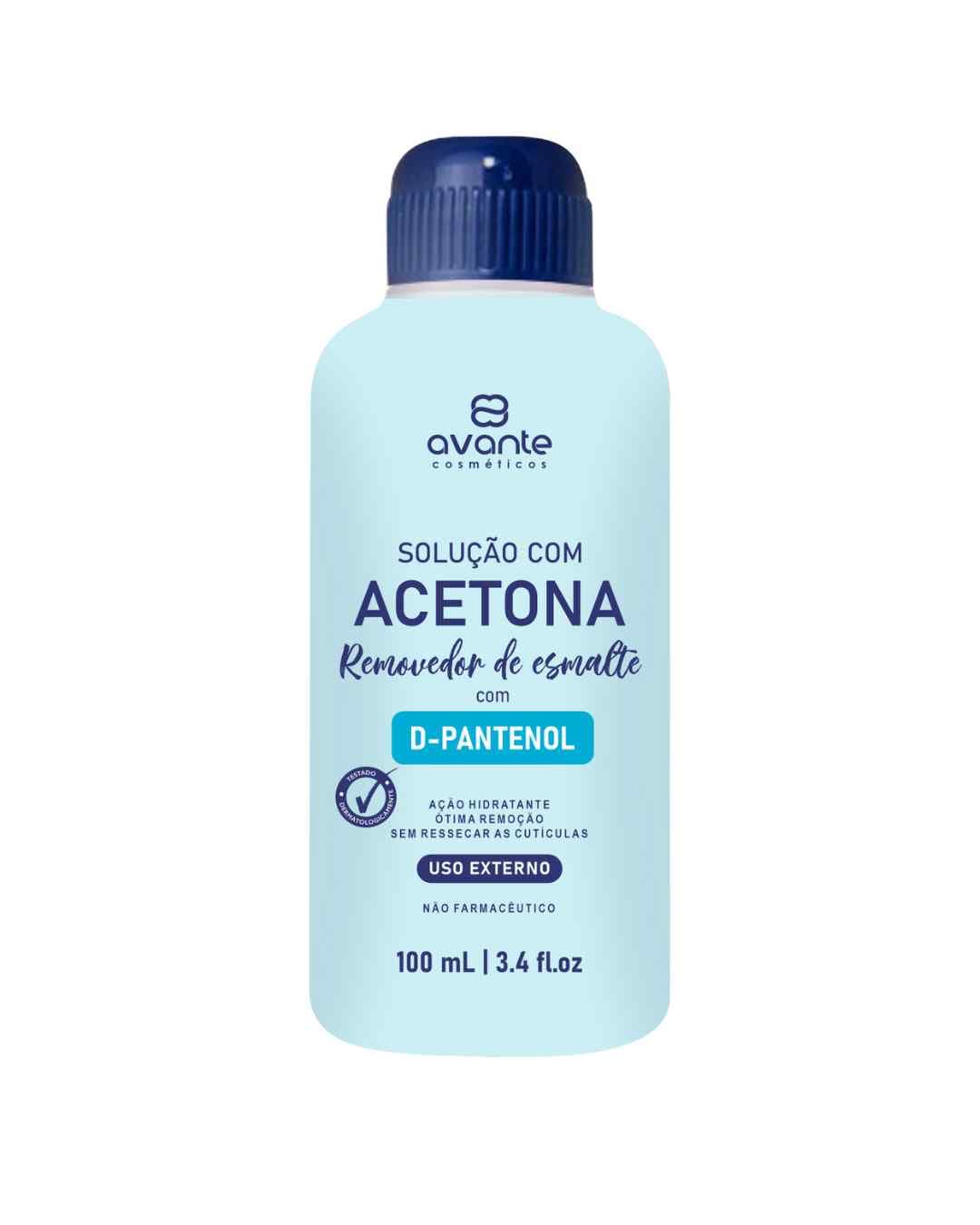 REMOVEDOR DE ESMALTE C/ ACETONA C/ D-PANTENOL 100ML AVANTE
