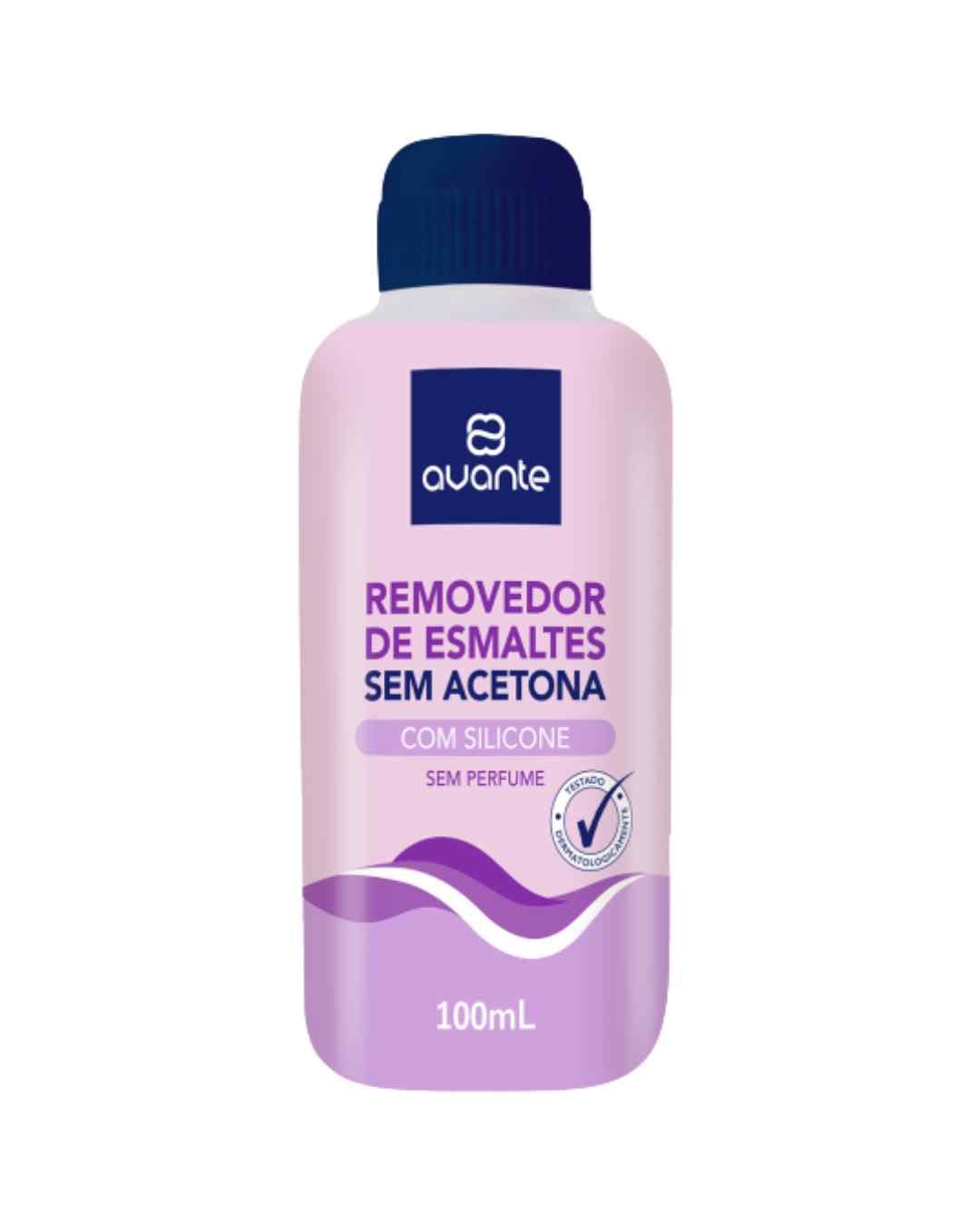 REMOVEDOR DE ESMALTES SEM ACETONA C/ SILICONE 100ML AVANTE