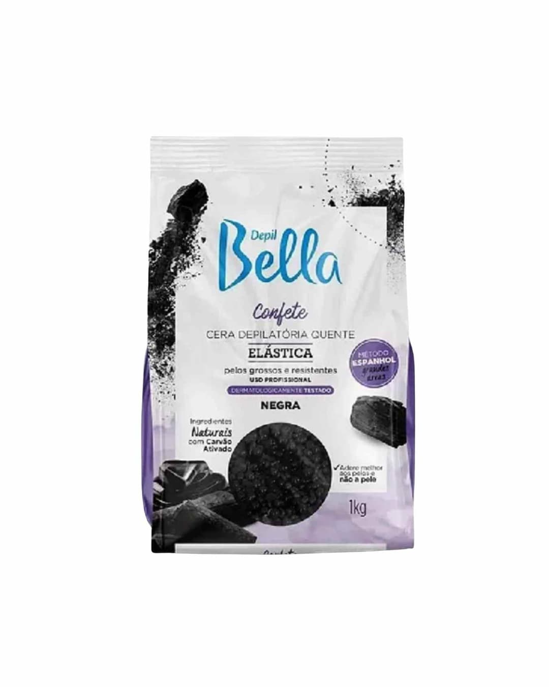 CERA DEPILATORIA CONFETE NEGRA 1KG DEPILBELLA