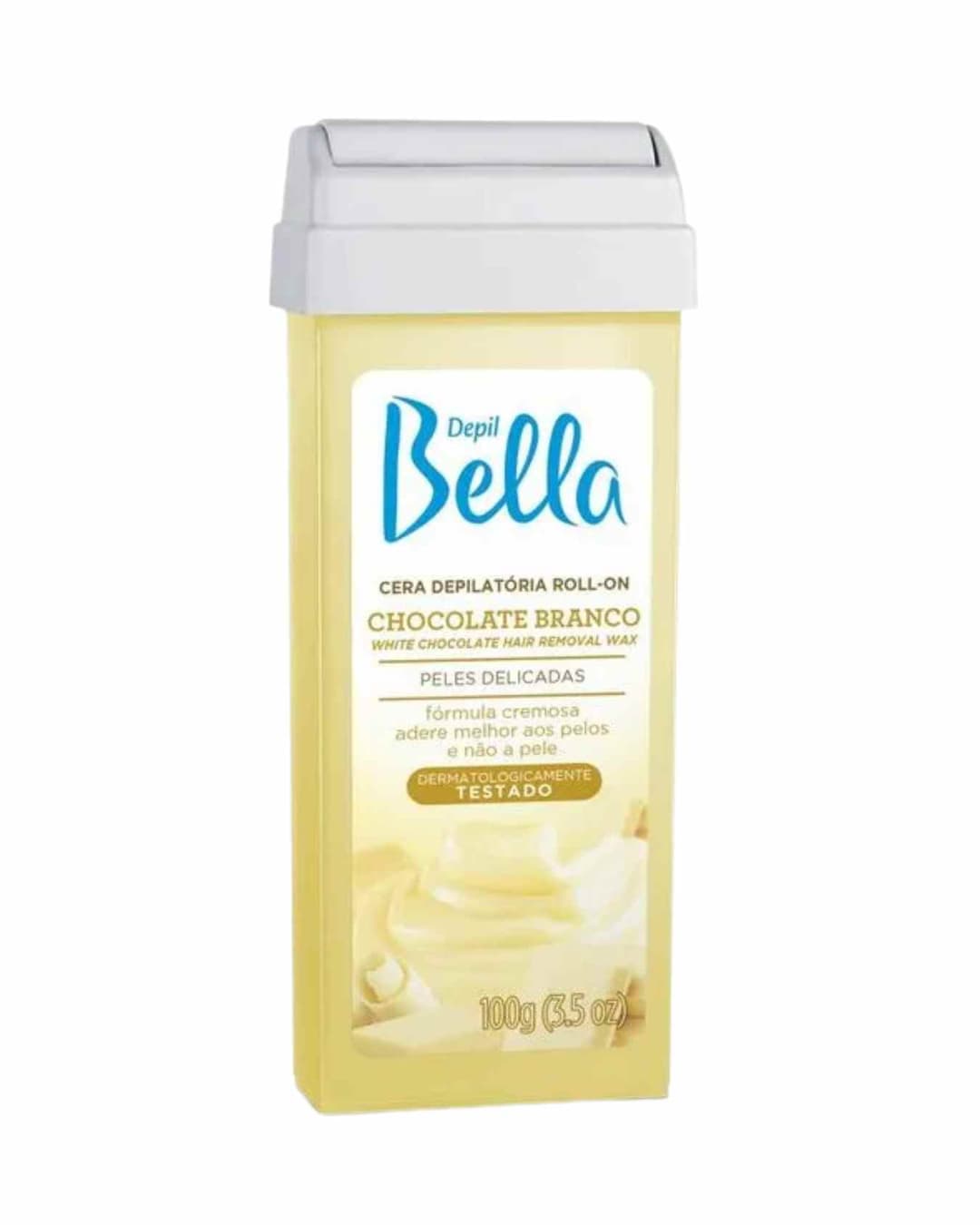 CERA DEPILATORIA ROLLON CHOC. BRANCO 100G DEPILBELLA