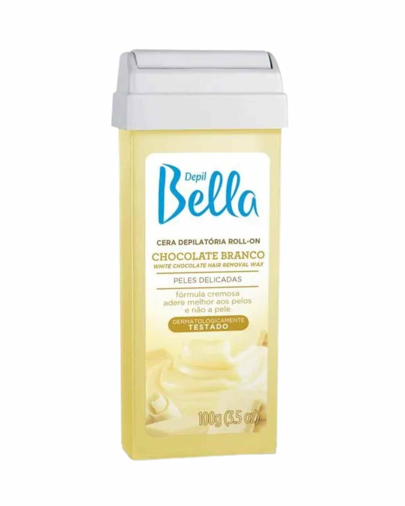 CERA DEPILATORIA ROLLON CHOC. BRANCO 100G DEPILBELLA