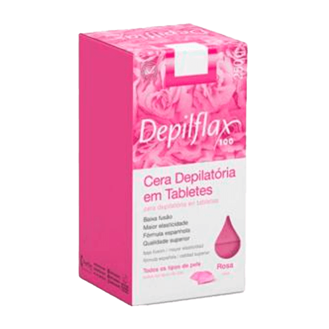 CERA DEPILATORIA QUENTE DEPILFLAX ROSA 5 TABLETES 250GR