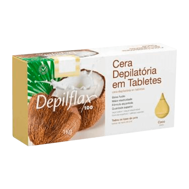 CERA DEPILATORIA QUENTE DEPILFLAX COCO 20 TABLETES 1KG