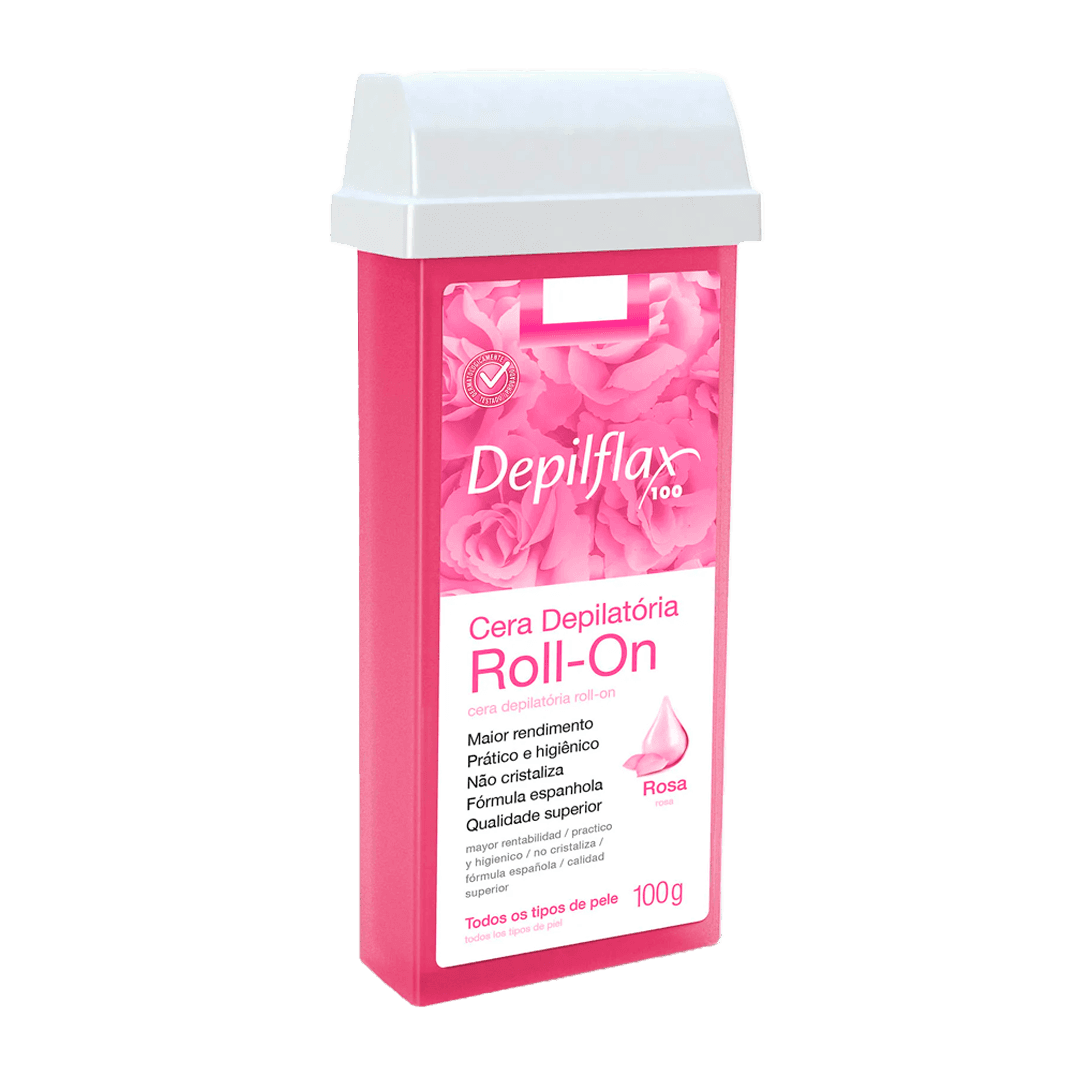 CERA DEPILATORIA ROLL-ON DEPILFLAX ROSAS 100GR
