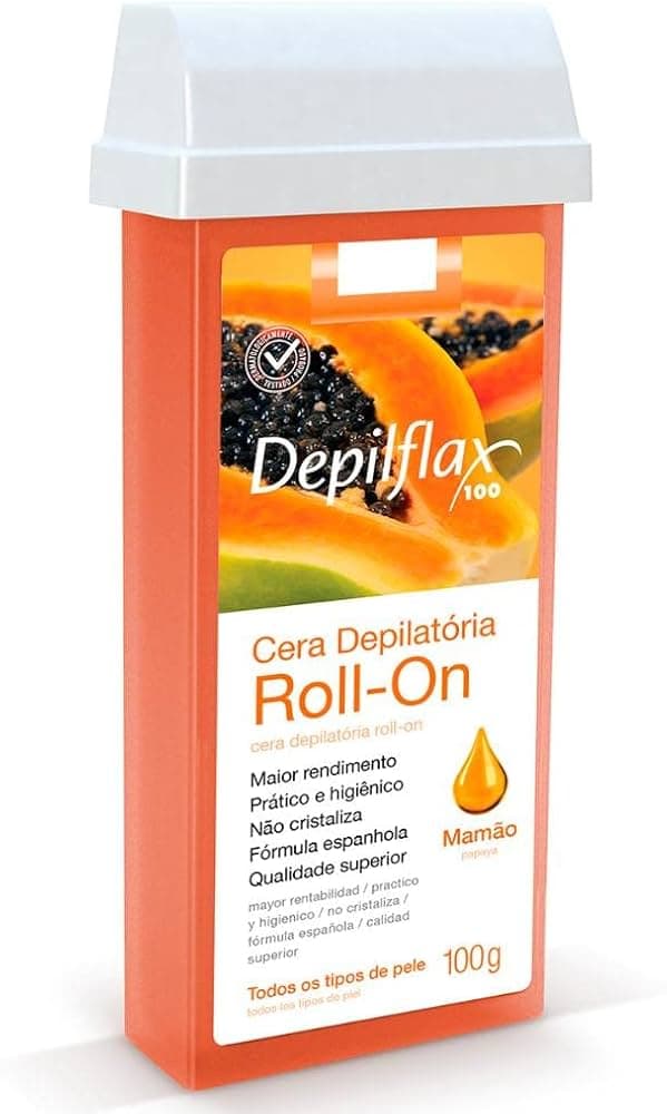 CERA DEPILATORIA ROLL-ON DEPILFLAX MAMAO 100GR