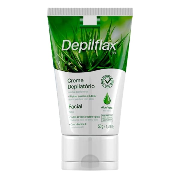 CREME DEPILATORIO FACIAL DEPILFLAX ALOE VERA 50G