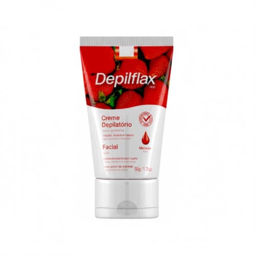 CREME DEPILATORIO FACIAL DEPILFLAX MORANGO 50G