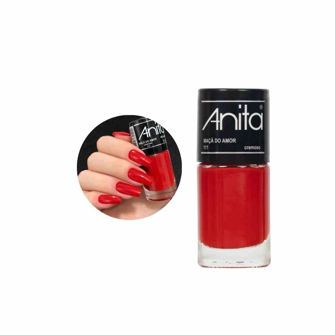 111 ESMALTE ANITA MACA DO AMOR CREMOSO VERMELHO CX/6