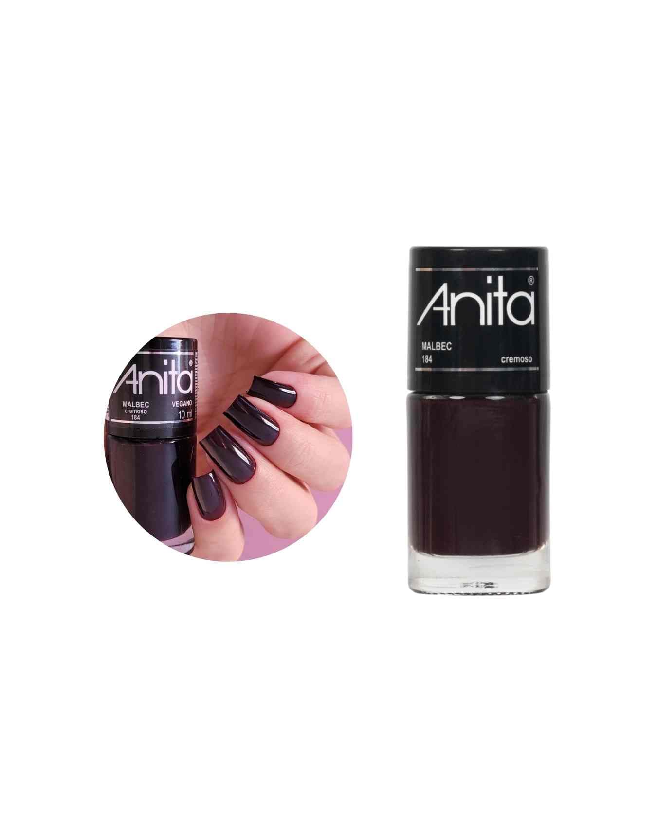 184 ESMALTE ANITA MALBEC ROXO CX/6