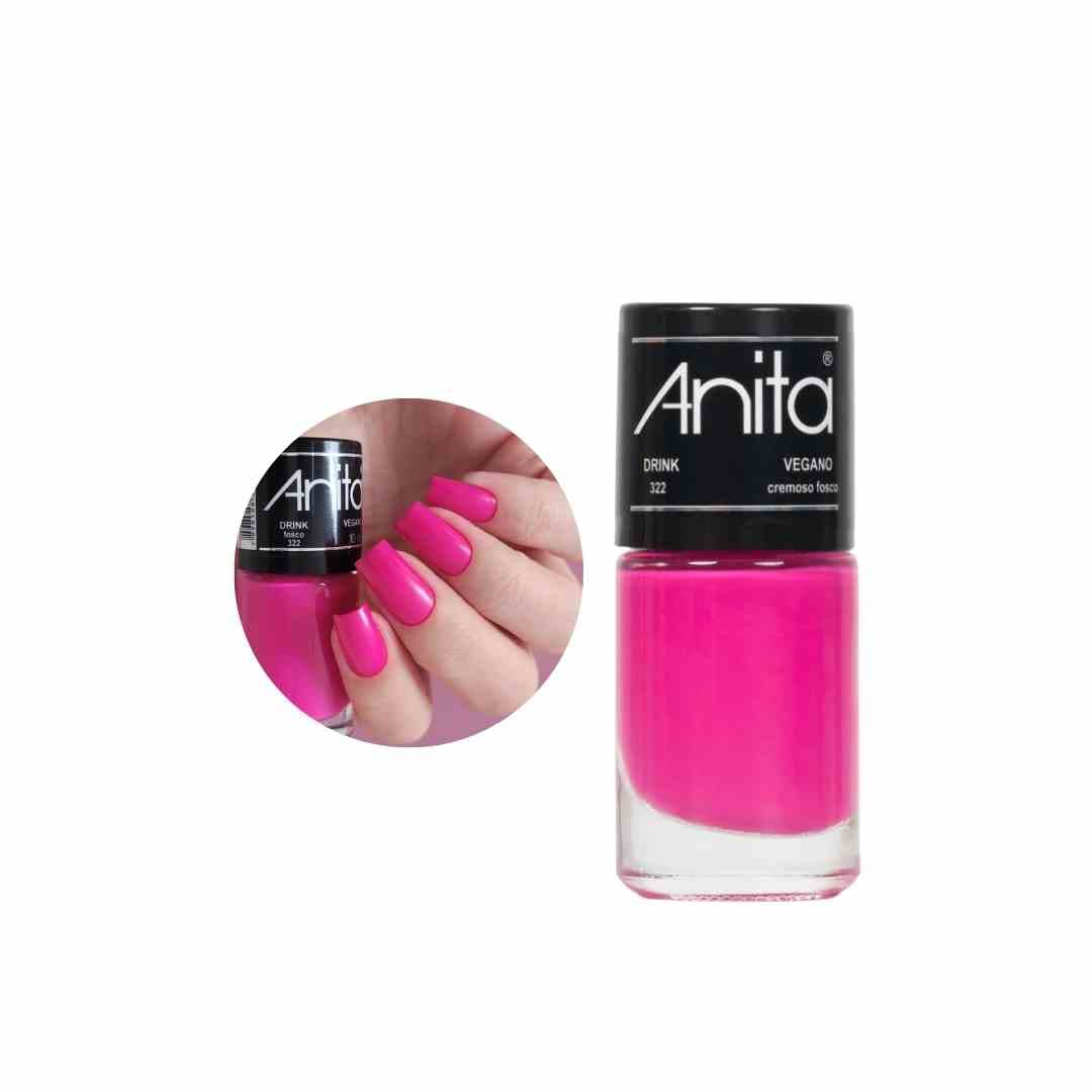322 ESMALTE ANITA DRINK NEON FOSCO ROSA CX/6