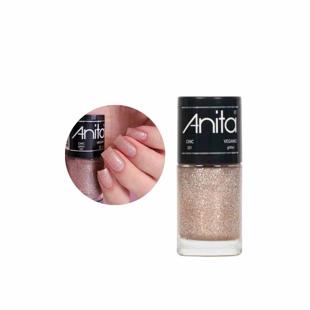331 ESMALTE ANITA CHIC SEIS TONS DE NUDE GLITTER CX/6