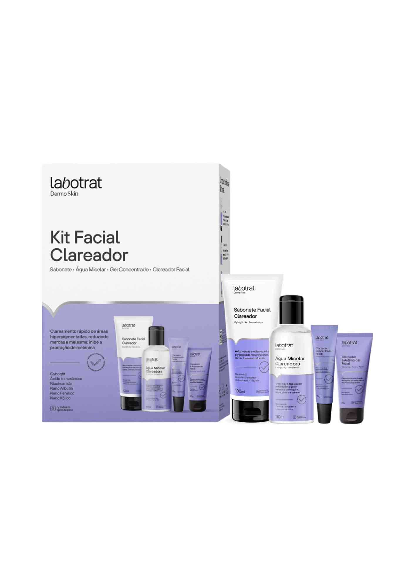 PA3678 KIT FACIAL CLAREADOR C/4 ITENS LABOTRAT