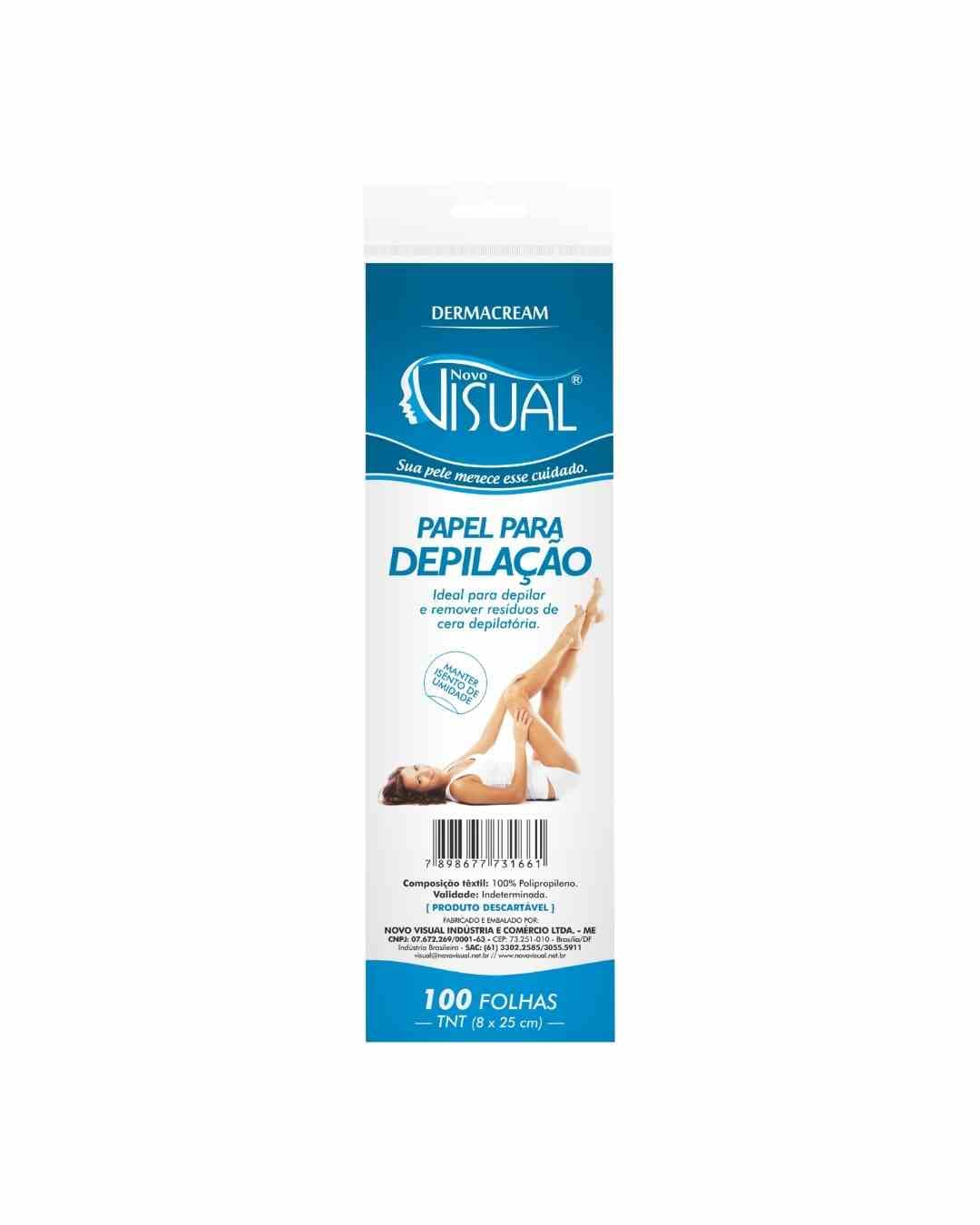 PAPEL PARA DEPILACAO TNT C/ 100 1661 NOVO VISUAL