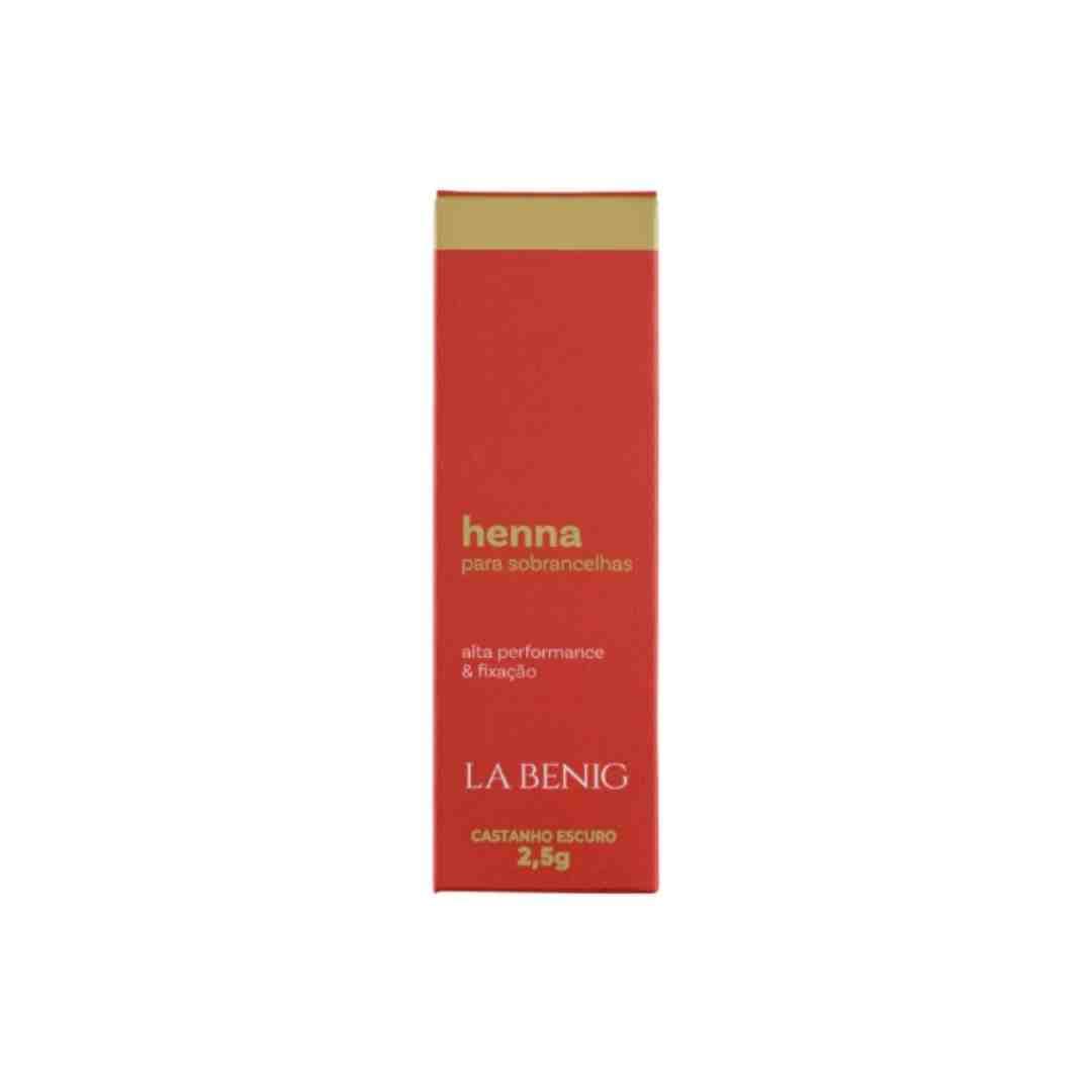 KIT HENNA LA BENIG CASTANHO ESCURO 2.5G