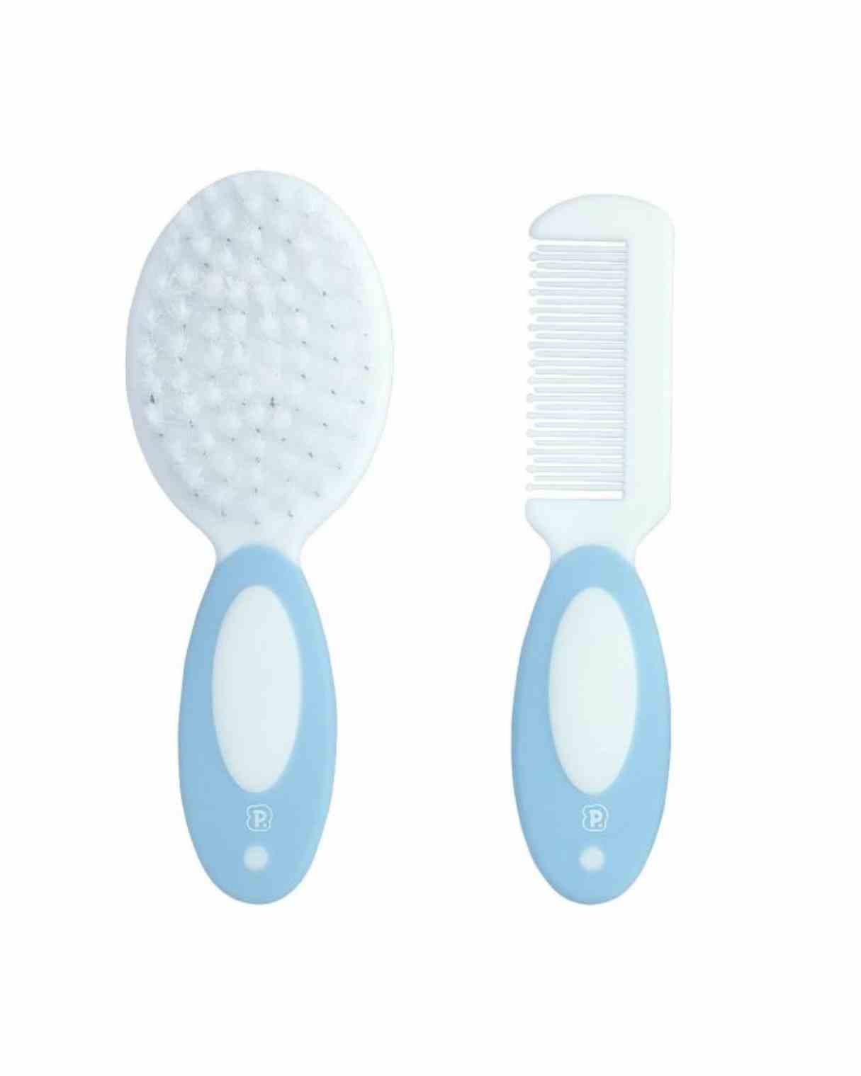 KIT ESCOVA E PENTE PARA BEBE AZUL PIMPOLHO