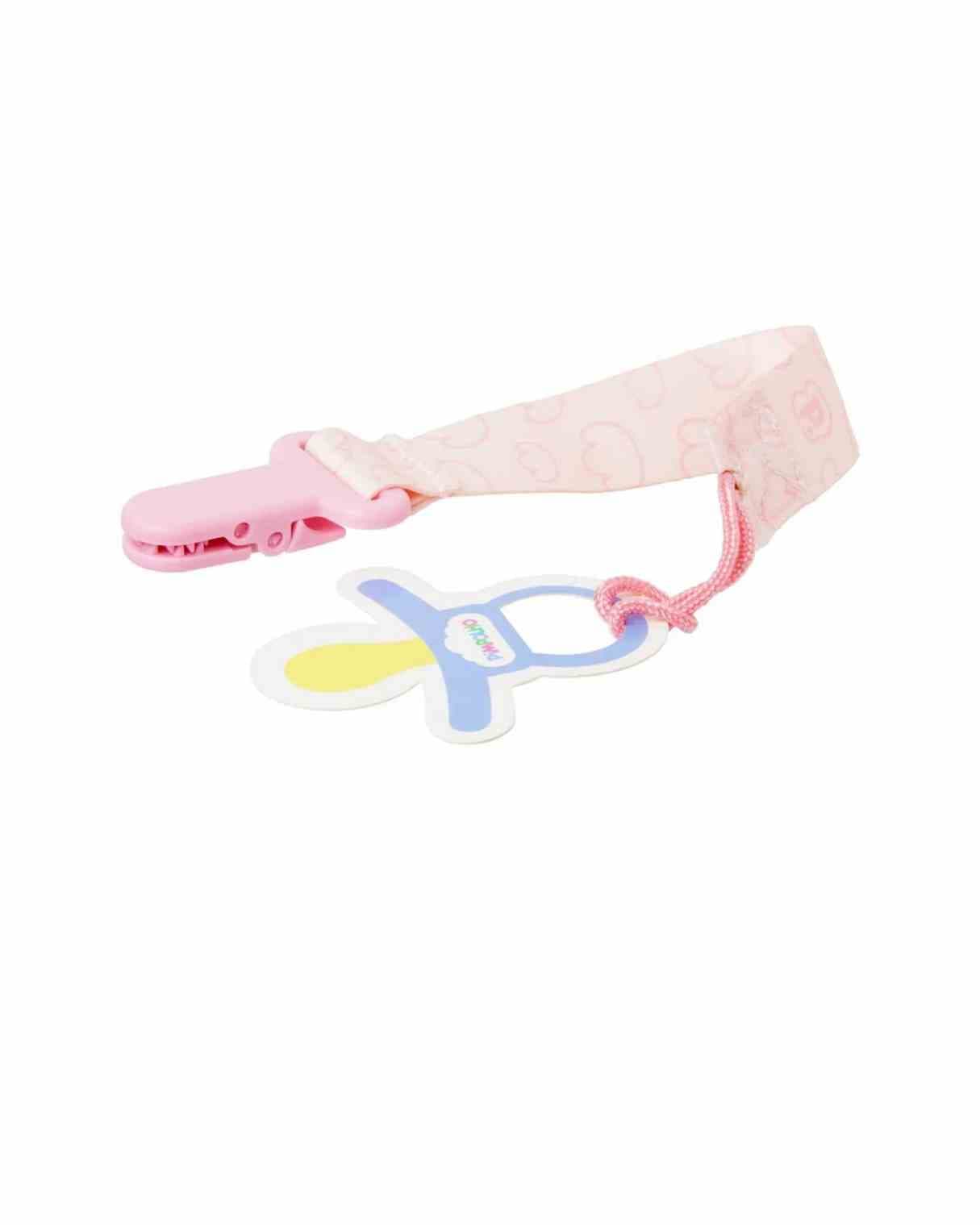 PRENDEDOR DE CHUPETA 14CM NUVENS ROSA PIMPOLHO