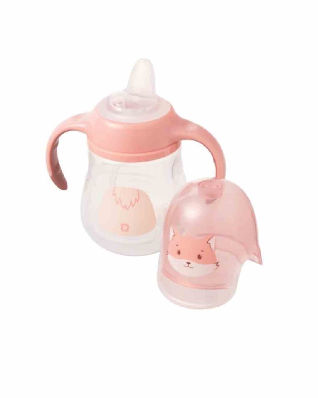COPO TREIN BICO FLEX ALCA TAMPA 240ML RAPOSA ROSA PIMPOLHO