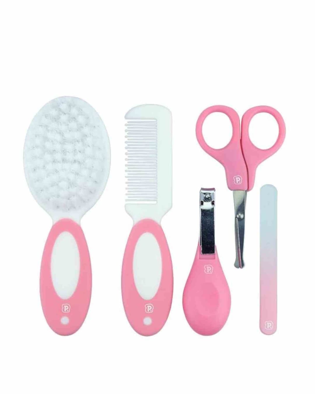 KIT HIGIENE 5 PECAS (TES/CORT/LIXA/PENT/ESC) ROSA PIMPOLHO