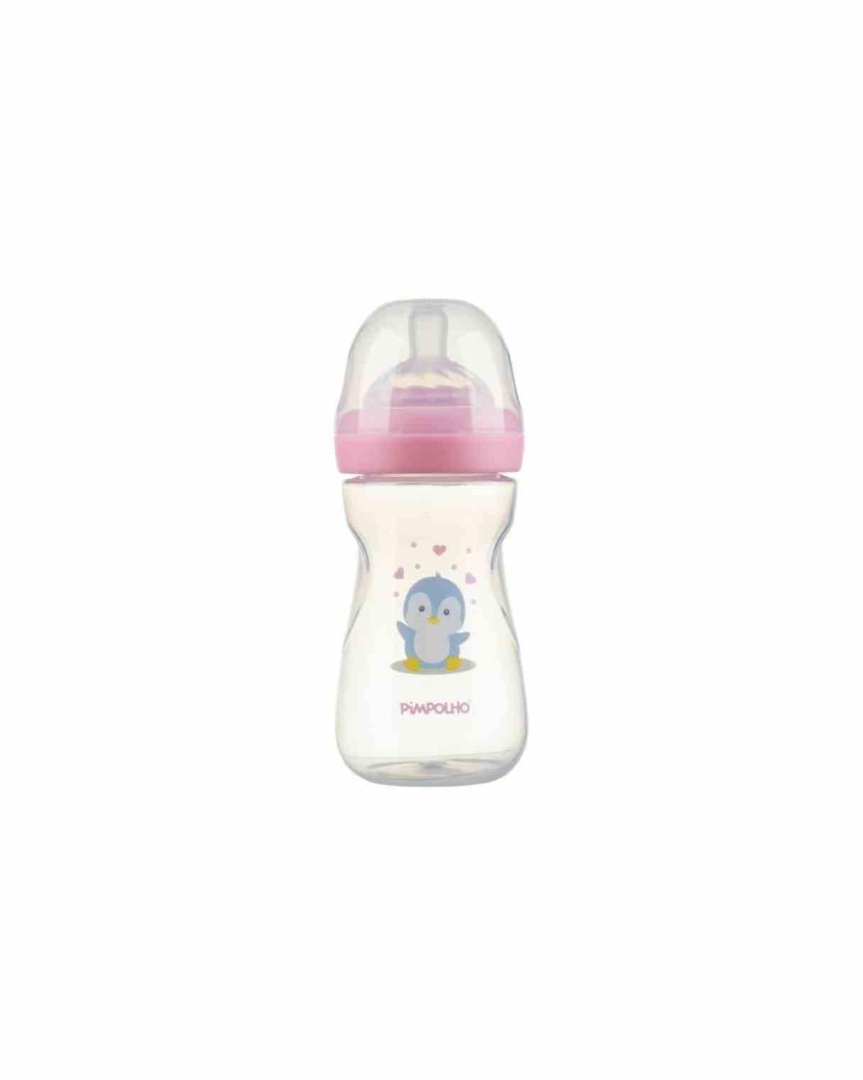 0301488-01 MAMADEIRA SERENA PINGUIM ROSA 260ML PIMPOLHO