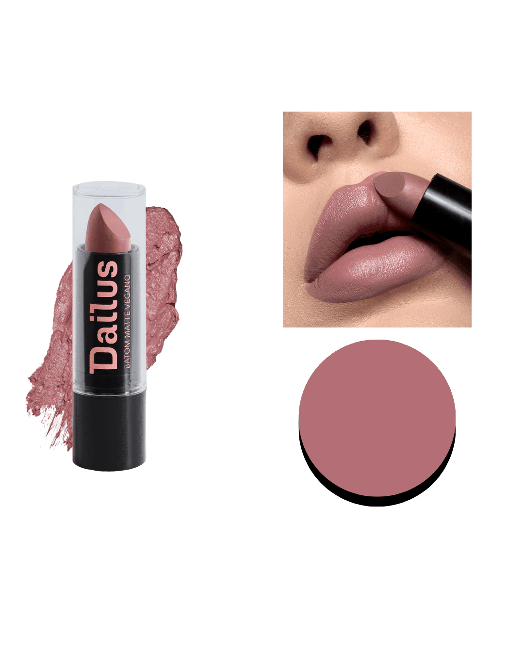 BATOM DAILUS VEGANO MATTE DESENROLADA