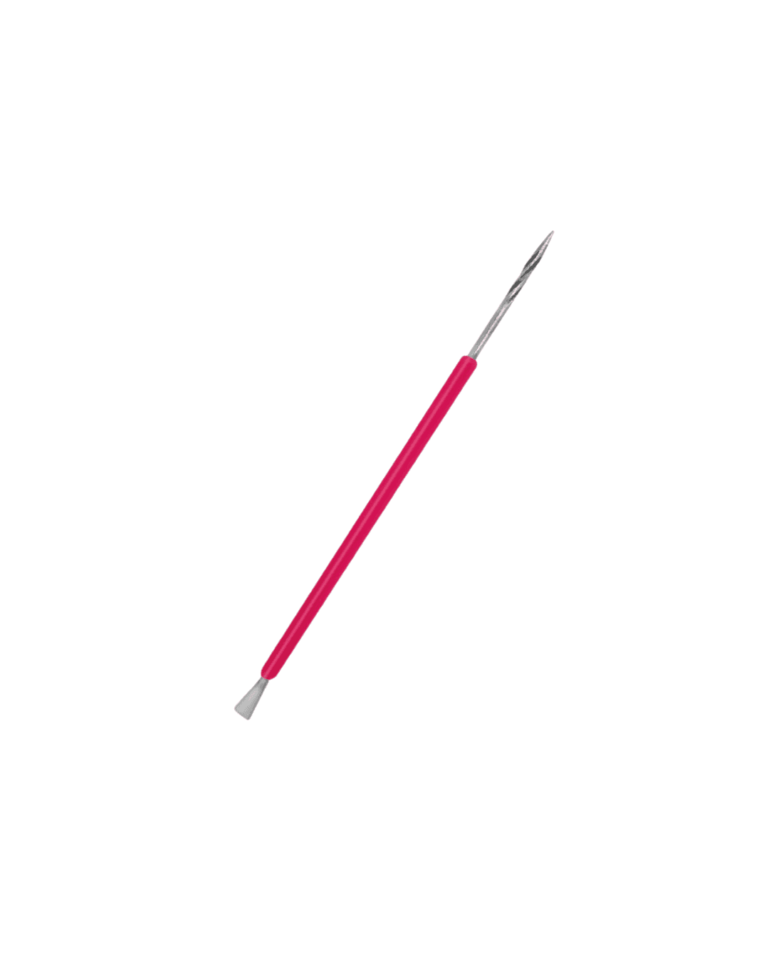 017 ESPATULA BASTAO DE INOX COM SILICONE ROSA ISIS CUTELAR