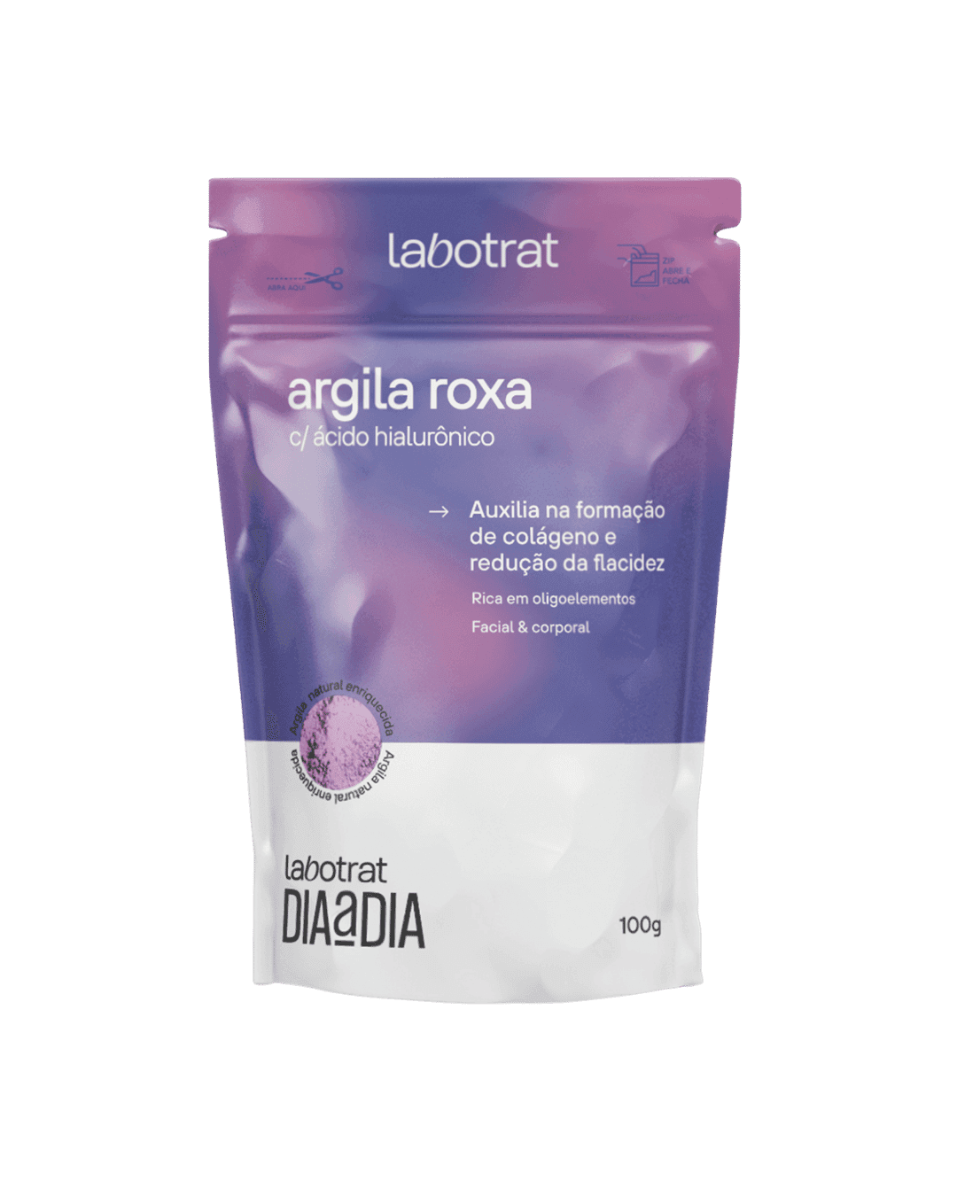 PA070035 ARGILA ROXA C/ ACIDO HIALURONICO 100GR LABOTRAT