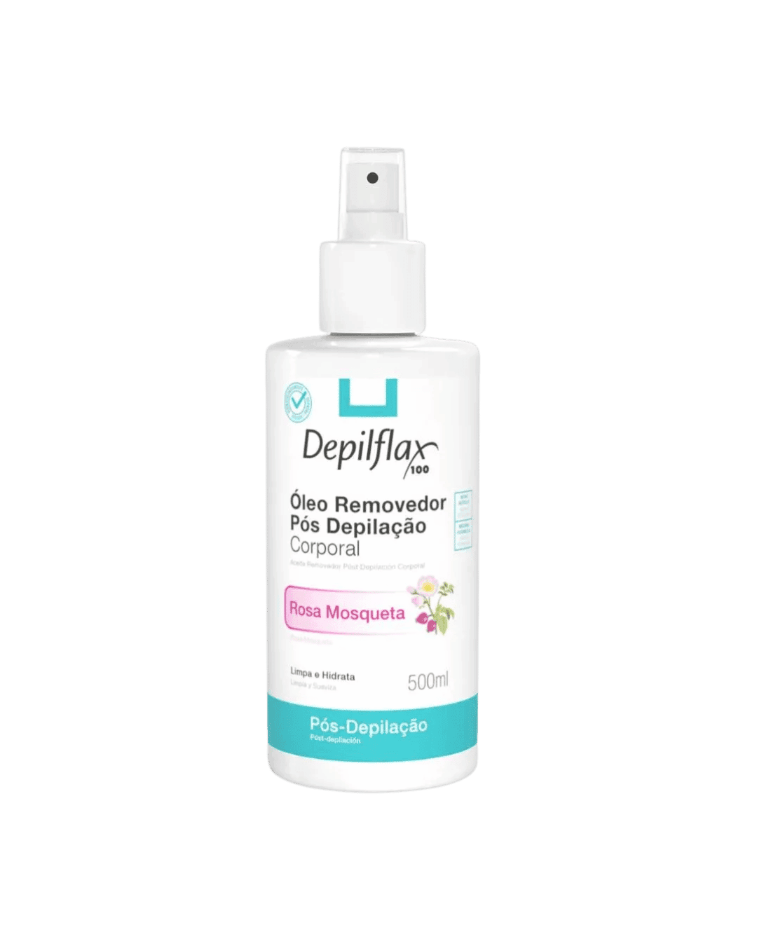 OLEO REMOVEDOR POS DEPILACAO DEPILFLAX ROSA MOSQUETA 500ML