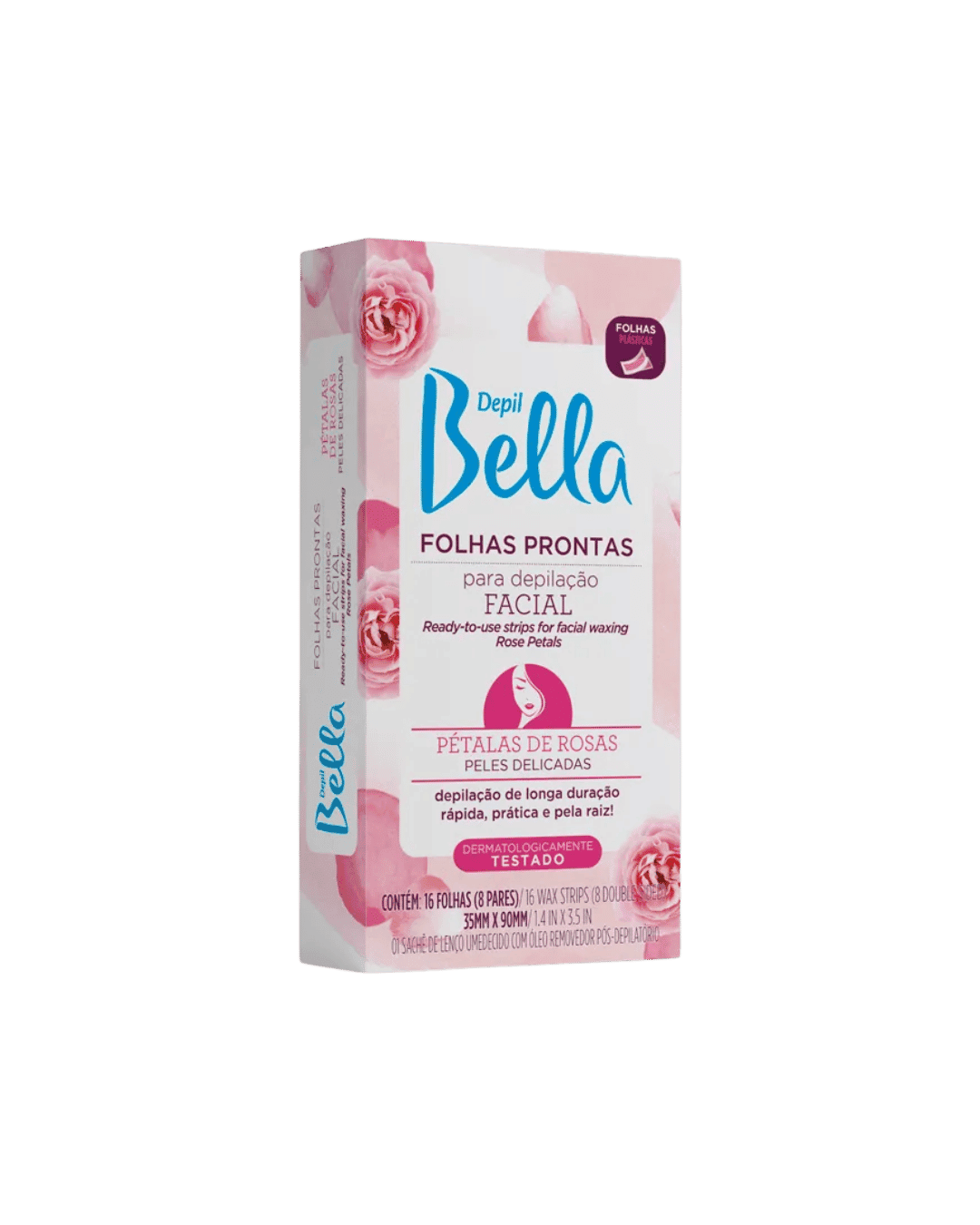 FOLHAS DEPILATORIAS FACIAL PETALAS DE ROSAS DEPILBELLA