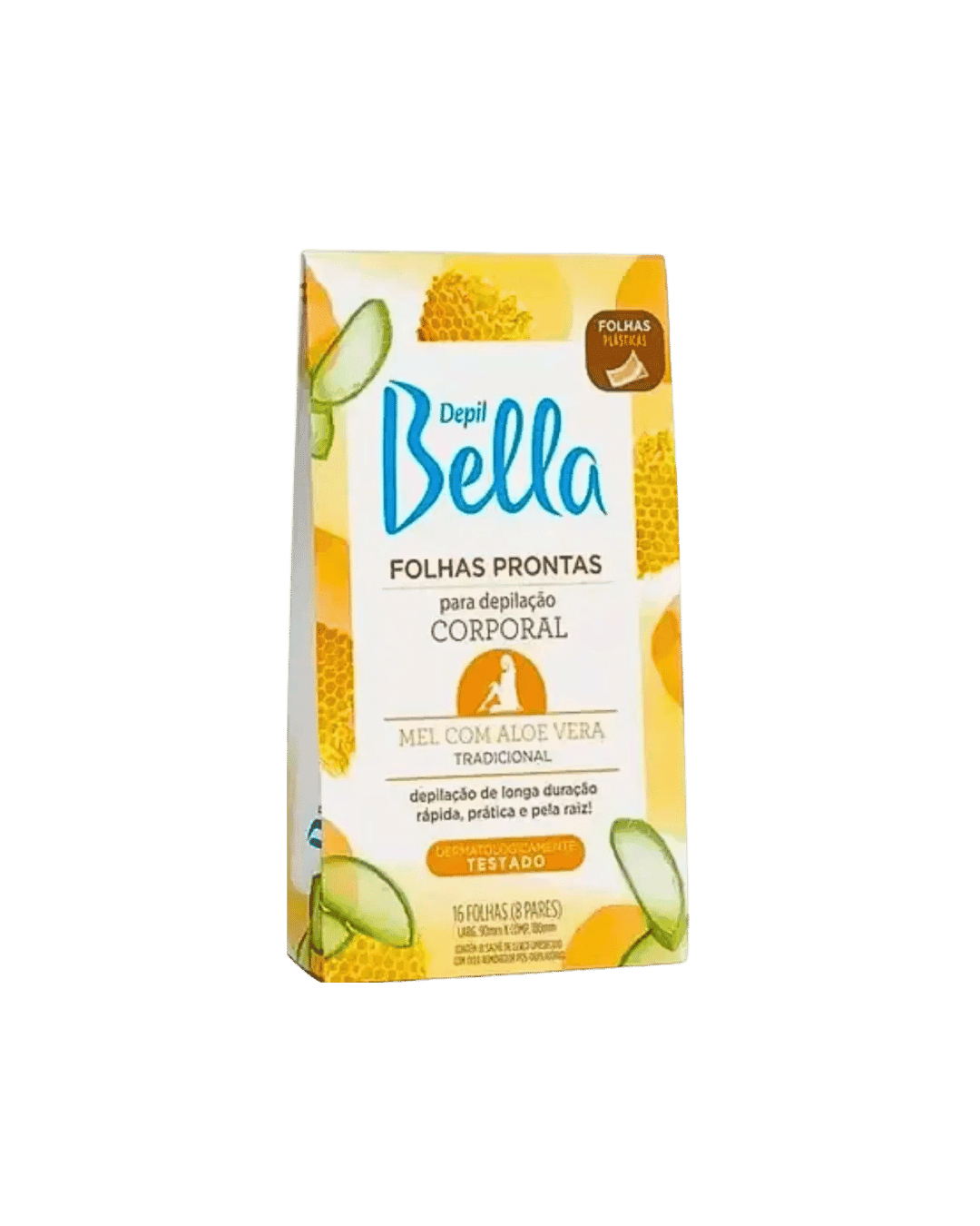 FOLHAS DEPILATORIAS CORPORAL MEL COM ALOE VERA DEPILBELLA